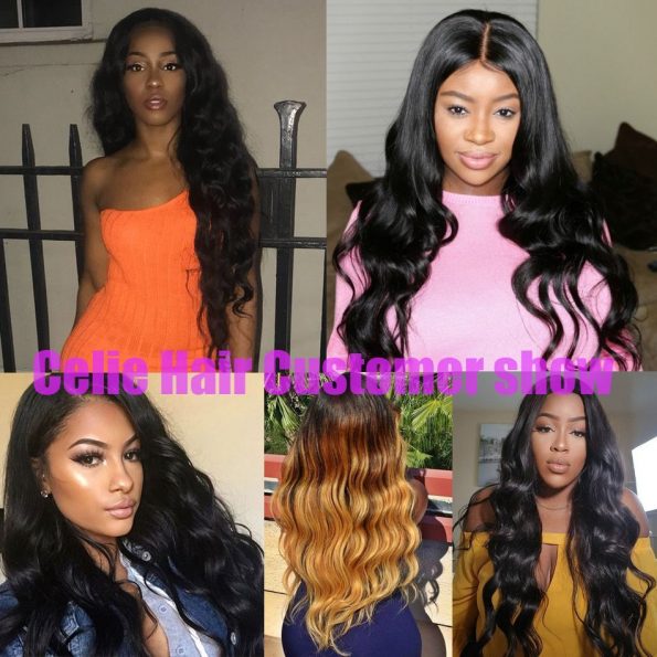Body Wave 3 Bundles With Transparent Closure