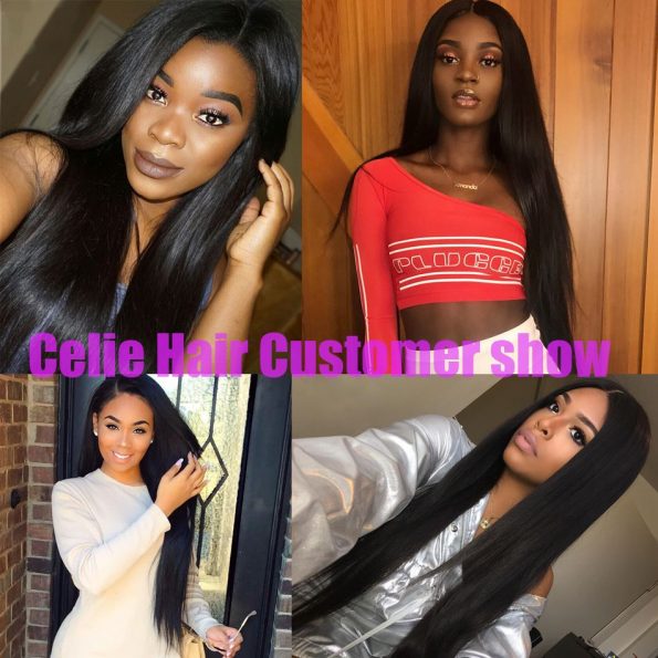 Straight Hair 3 Bundles With 5×5 Closure