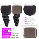 Loose Wave 5×5 Lace Closure