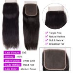 Straight Hair 5×5 Lace Closure