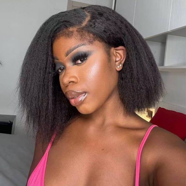 4c edge kinky straight bob wig (3)