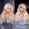 613 blonde glueless lace closure wig
