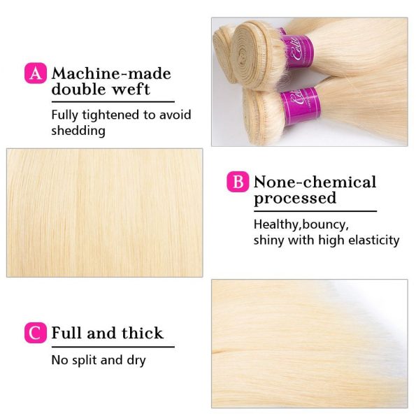 Brazilian 613 Straight Hair 4 Bundles 4