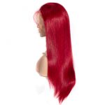 red straight wig