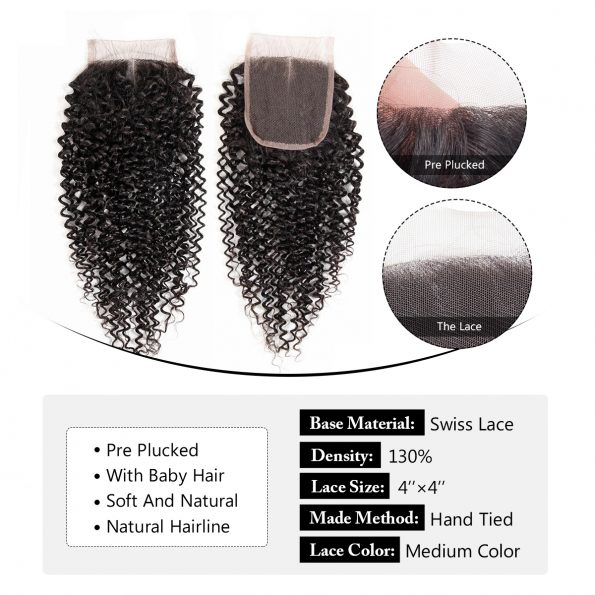 kinky curly closure