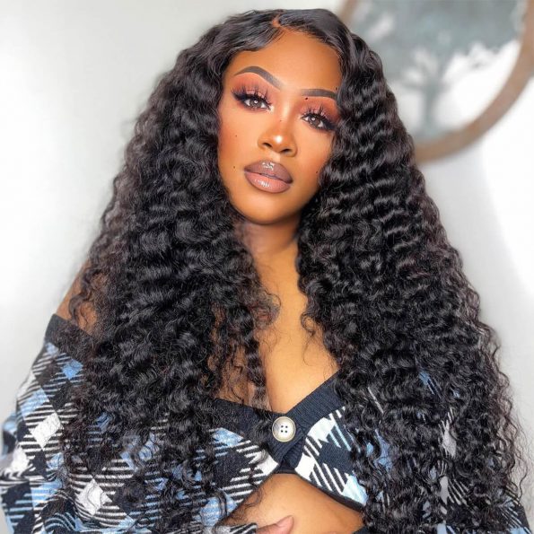 upgrade 6×5 pre cut lace wig deep wave