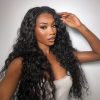 360 drawstring glueless wig water wave