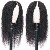 curly v part wig