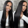 straight v shaped ear fit pull go wig