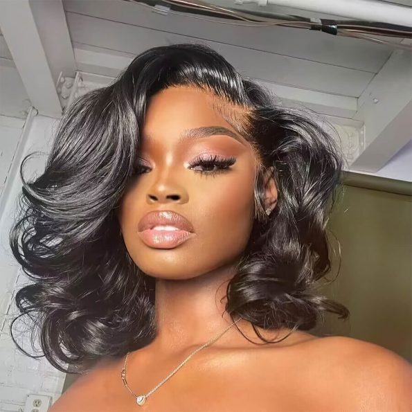flash sale short cut loose body wave wig (1)