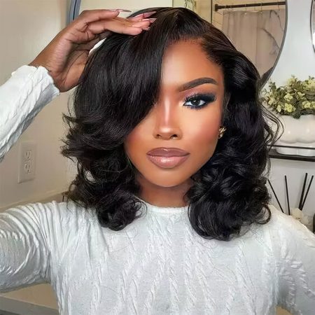 flash sale short cut loose body wave wig (3)