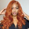 ginger short body wave wig