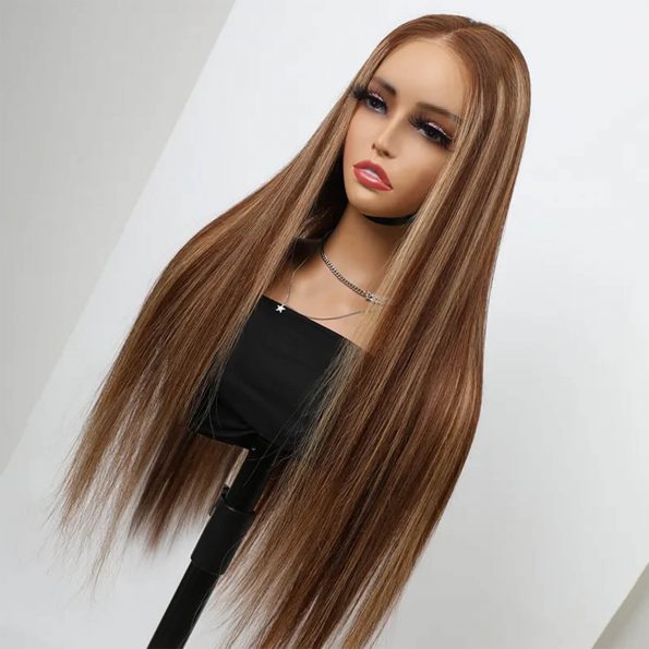honey blonde highlight wig upgrade 6×5 pre cut lace wig (3)