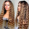 ombre honey blonde loode deep wave wig (2)