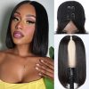 straight v part bob wig