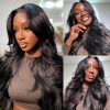 curtain bang body wave wig with layer (3)