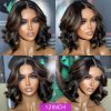 mid length barrel curls highlight wig
