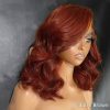Burgundy short cut loose body wave wig (1)