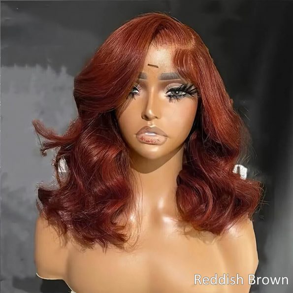 short cut reddish brown loose body wave wig (3)