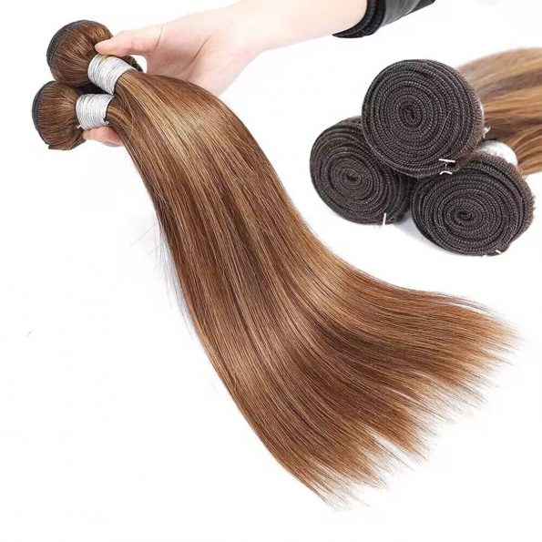 honey blonde highlight straight hair bundles (5)