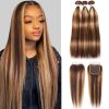 straight hair bundles with 5×5 closure (4)