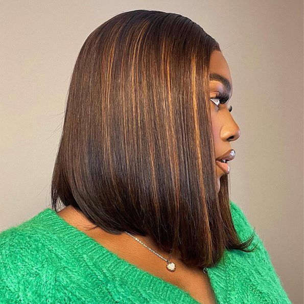 bleach knots highlight straight bob wig (2)