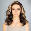 Short body Highlight With Skunk Stripe Wig (2)