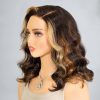 Short body Highlight With Skunk Stripe Wig (2)