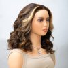 Short body Highlight With Skunk Stripe Wig (2)