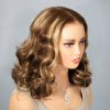 honey blonde short body glueless wig (2)