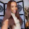 ombre brown wig with dark roots glueless wig (1)