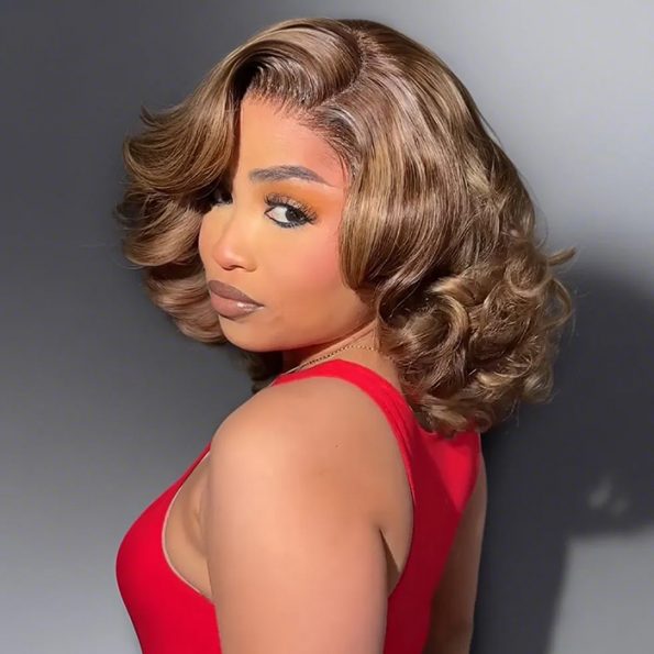 honey blonde bouncy loose wave wig (1)