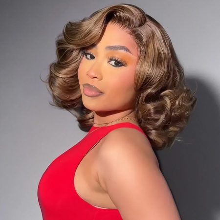 honey blonde bouncy loose wave wig (2)