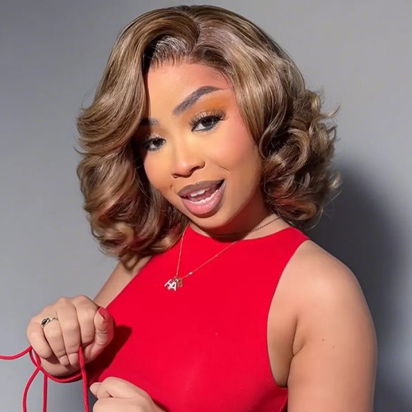 honey blonde bouncy loose wave wig (3)
