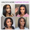 6×5 bone straight bob wig sdd
